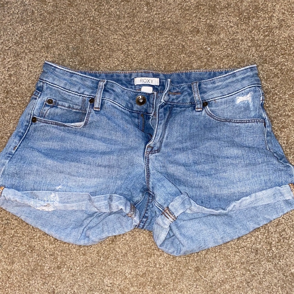 Roxy Blue Denim Booty Shorts | Size 25